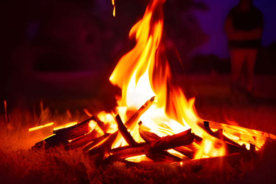 焚火・客室温泉